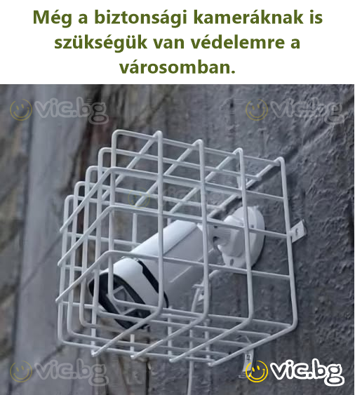 Még a biztonsági kameráknak is szükségük van védelemre a városomban.