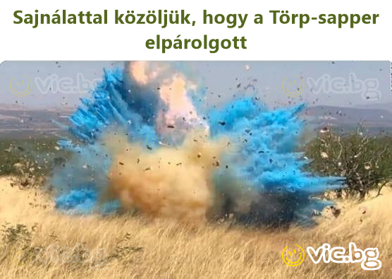 Sajnálattal közöljük, hogy a Törp-sapper elpárolgott