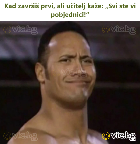 Kad završiš prvi, ali učitelj kaže: „Svi ste vi pobjednici!“