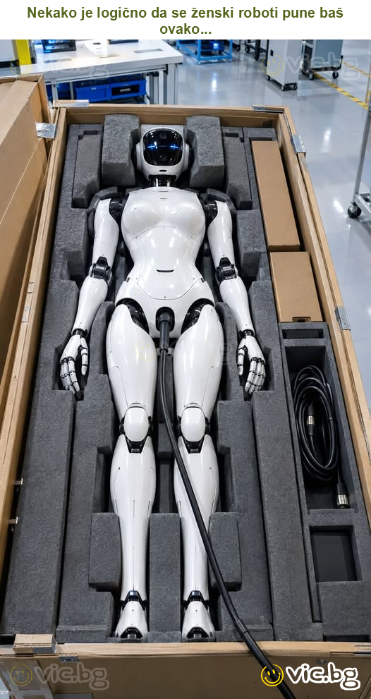 Nekako je logično da se ženski roboti pune baš ovako...