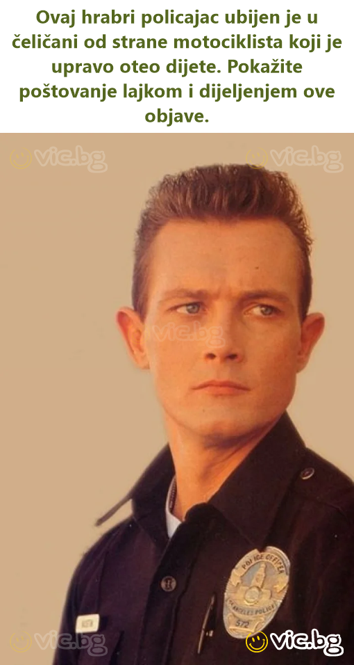 Ovaj hrabri policajac ubijen je u čeličani od strane motociklista koji je upravo oteo dijete. Pokažite poštovanje lajkom i dijeljenjem ove objave.