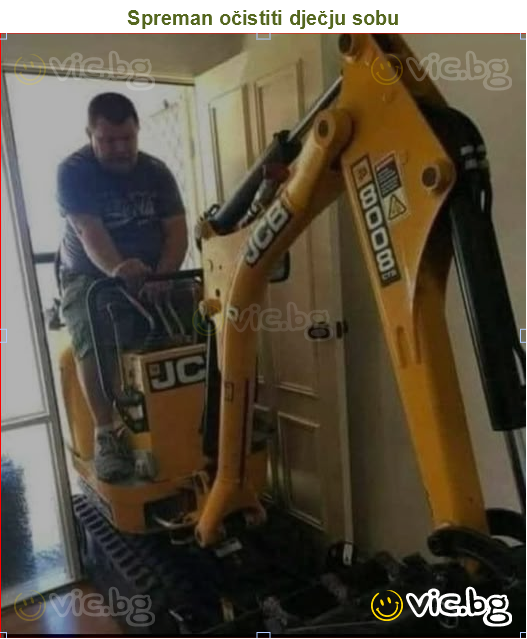 Spreman očistiti dječju sobu