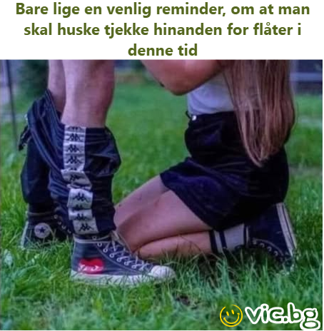 Bare lige en venlig reminder, om at man skal huske tjekke hinanden for flåter i denne tid