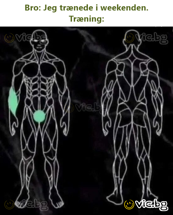 Bro: Jeg trænede i weekenden. Træning: