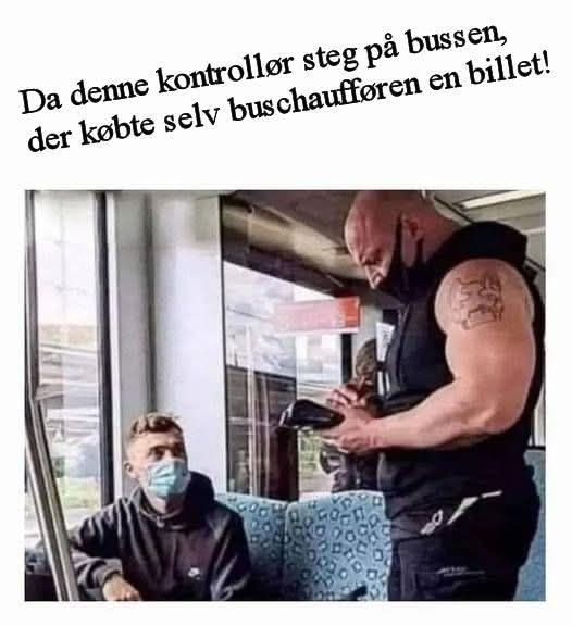 Da denne kontrollør steg på bussen, der købte selv bus chaufføren en billet!