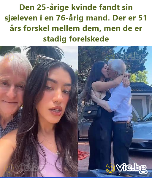 Den 25-årige kvinde fandt sin sjæleven i en 76-årig mand. Der er 51 års forskel mellem dem, men de er stadig forelskede