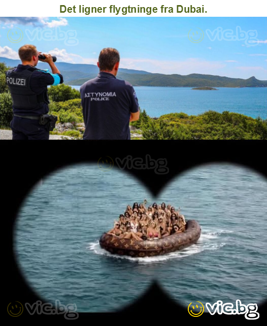 Det ligner flygtninge fra Dubai.