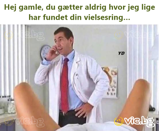 Hej gamle, du gætter aldrig hvor jeg lige har fundet din vielsesring…