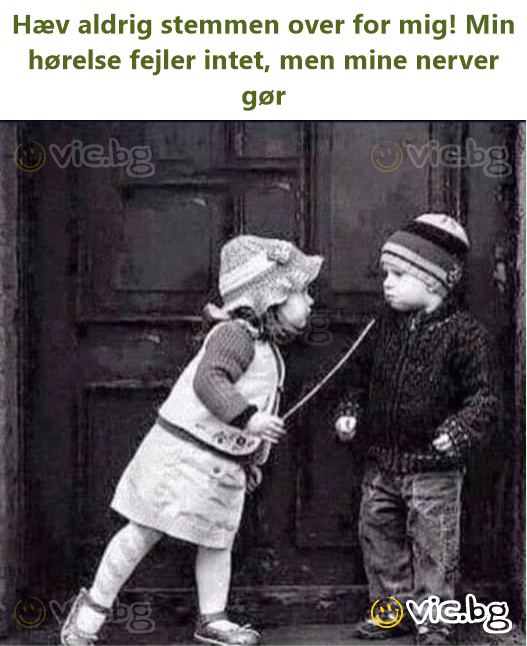 Hæv aldrig stemmen over for mig! Min hørelse fejler intet, men mine nerver gør