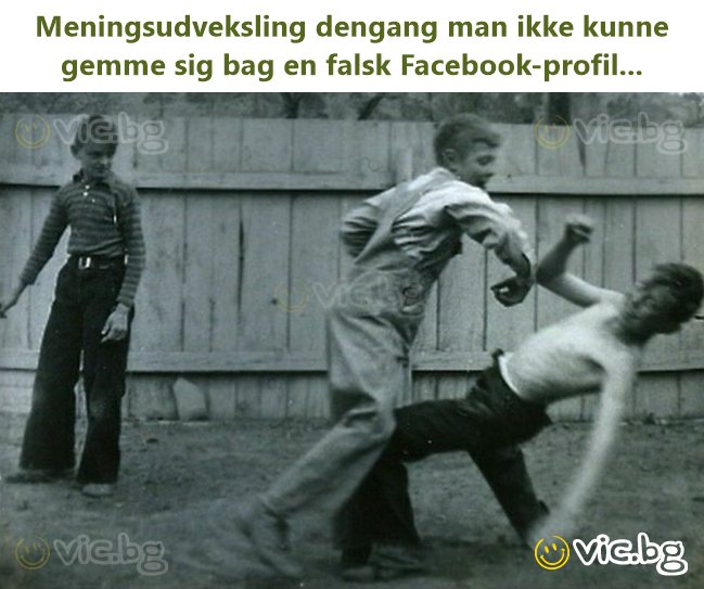 Meningsudveksling dengang man ikke kunne gemme sig bag en falsk Facebook-profil...
