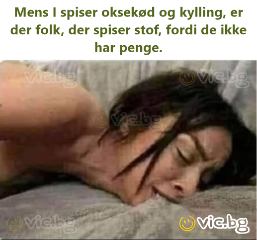 Mens I spiser oksekød og kylling, er der folk, der spiser stof, fordi de ikke har penge.