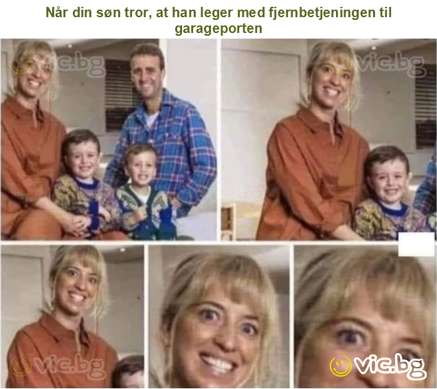 Når din søn tror, at han leger med fjernbetjeningen til garageporten