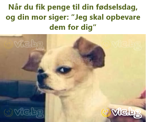 Når du fik penge til din fødselsdag, og din mor siger: ”Jeg skal opbevare dem for dig”