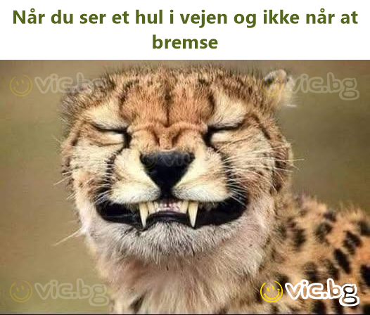Når du ser et hul i vejen og ikke når at bremse
