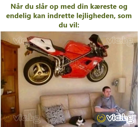 Når du slår op med din kæreste og endelig kan indrette lejligheden, som du vil: