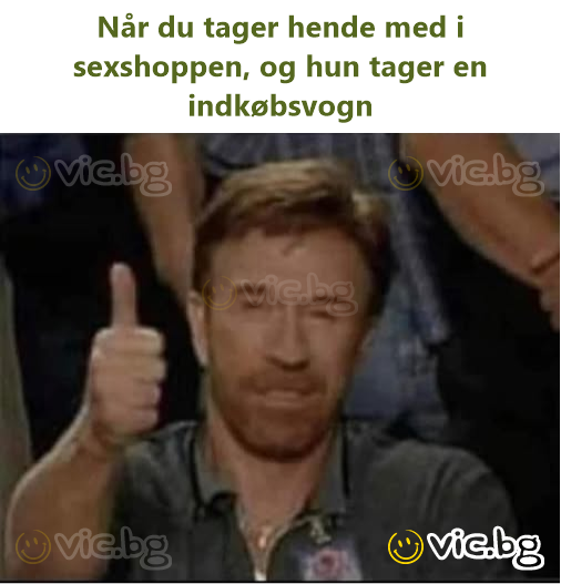 Når du tager hende med i sexshoppen, og hun tager en indkøbsvogn