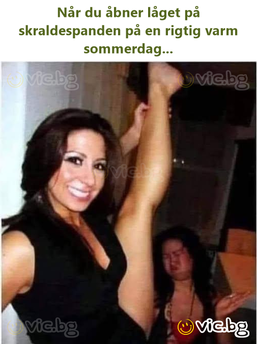 Når du åbner låget på skraldespanden på en rigtig varm sommerdag...