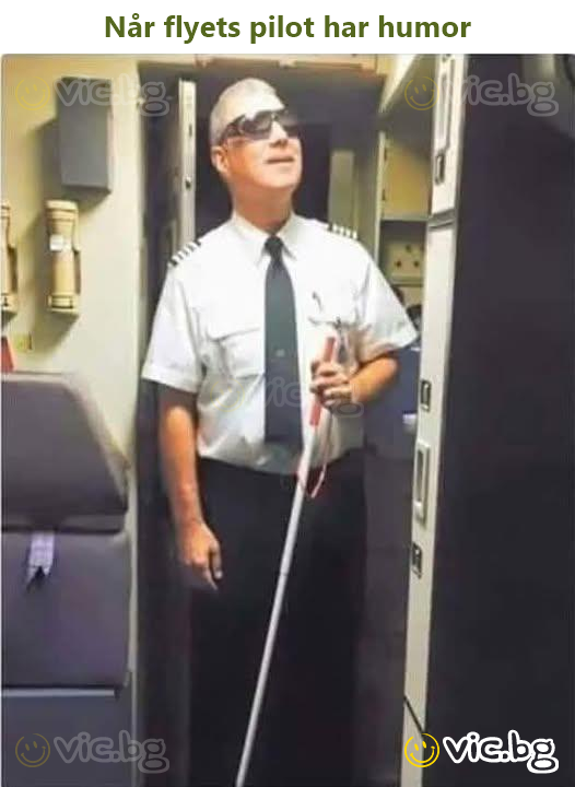 Når flyets pilot har humor