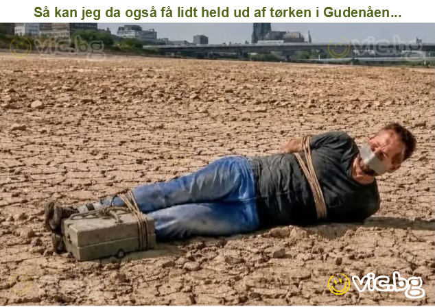 Så kan jeg da også få lidt held ud af tørken i Gudenåen...