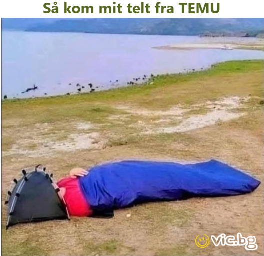 Så kom mit telt fra TEMU