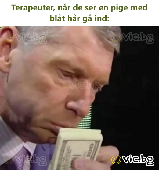 Terapeuter, når de ser en pige med blåt hår gå ind: