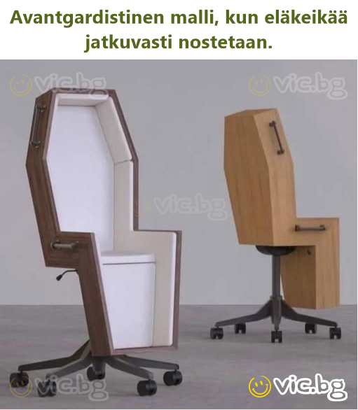 Avantgardistinen malli, kun eläkeikää jatkuvasti nostetaan.