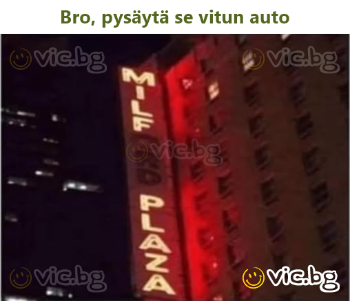 Bro, pysäytä se vitun auto