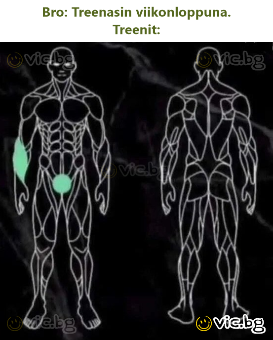 Bro: Treenasin viikonloppuna. Treenit: