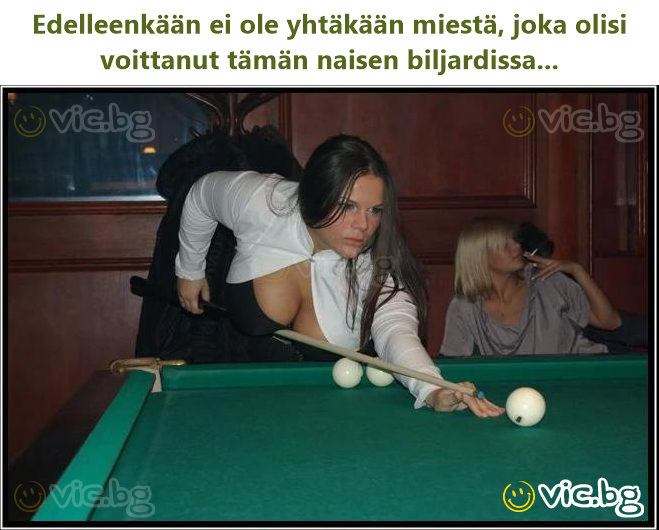 Edelleenkään ei ole yhtäkään miestä, joka olisi voittanut tämän naisen biljardissa...