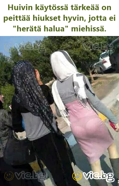 Huivin käytössä tärkeää on peittää hiukset hyvin, jotta ei "herätä halua" miehissä.