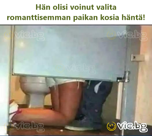 Hän olisi voinut valita romanttisemman paikan kosia häntä!