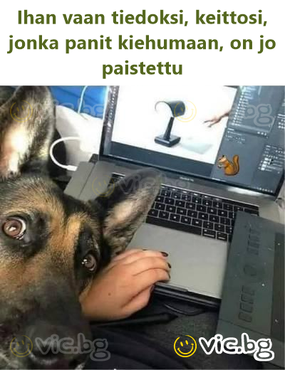 Ihan vaan tiedoksi, keittosi, jonka panit kiehumaan, on jo paistettu