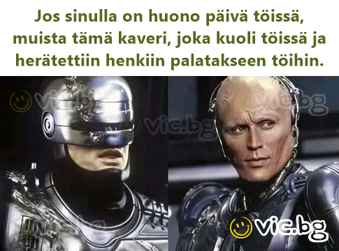 Jos sinulla on huono päivä töissä, muista tämä kaveri, joka kuoli töissä ja herätettiin henkiin palatakseen töihin.