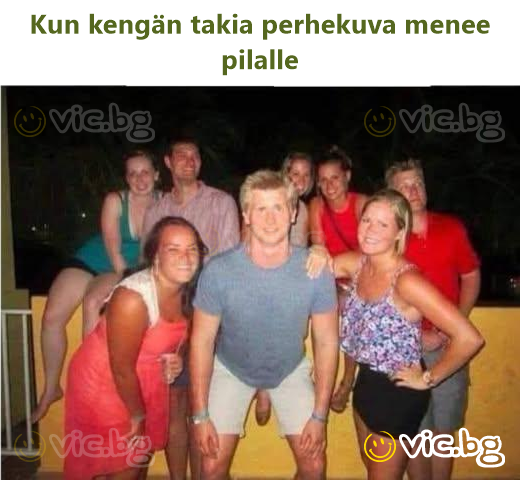 Kun kengän takia perhekuva menee pilalle