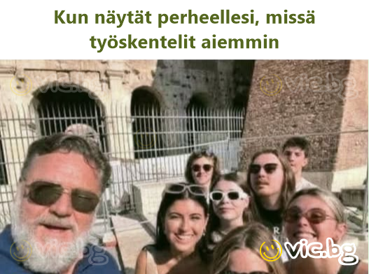 Kun näytät perheellesi, missä työskentelit aiemmin