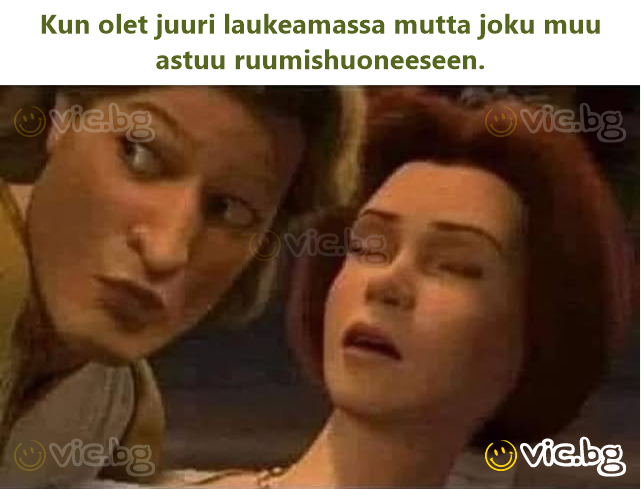 Kun olet juuri laukeamassa mutta joku muu astuu ruumishuoneeseen.