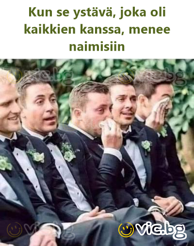 Kun se ystävä, joka oli kaikkien kanssa, menee naimisiin