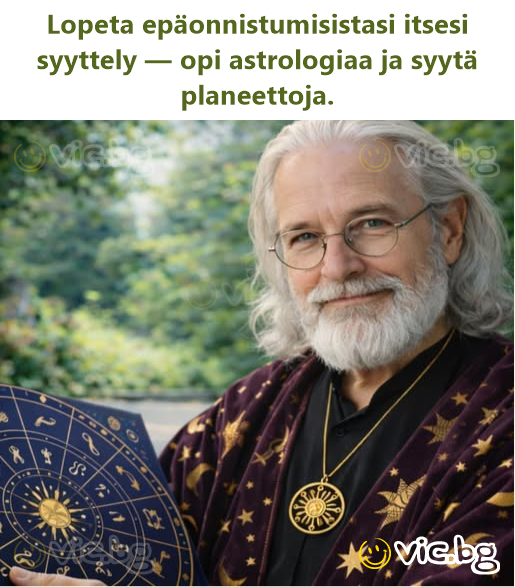 Lopeta epäonnistumisistasi itsesi syyttely — opi astrologiaa ja syytä planeettoja.
