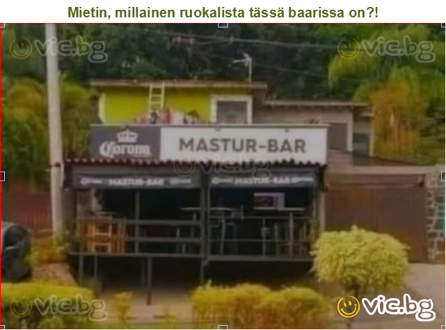 Mietin, millainen ruokalista tässä baarissa on?!