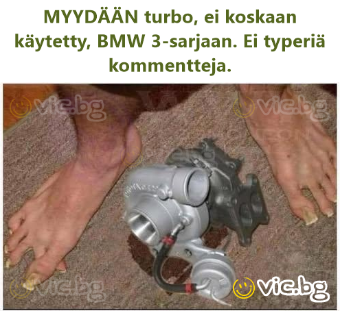 MYYDÄÄN turbo, ei koskaan käytetty, BMW 3-sarjaan. Ei typeriä kommentteja.