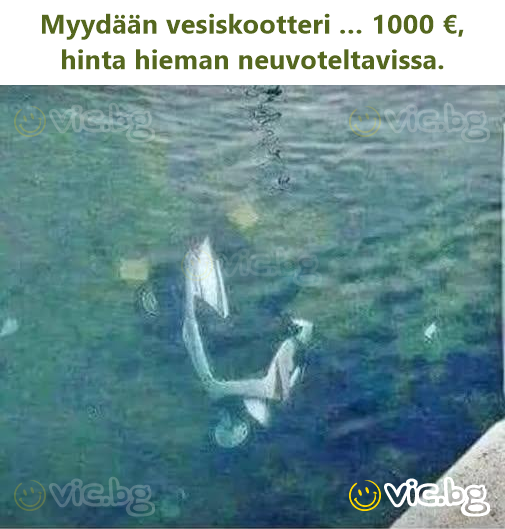 Myydään vesiskootteri … 1000 €, hinta hieman neuvoteltavissa.
