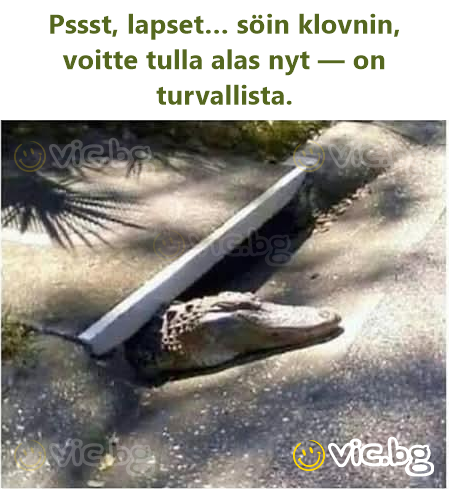 Pssst, lapset… söin klovnin, voitte tulla alas nyt — on turvallista.