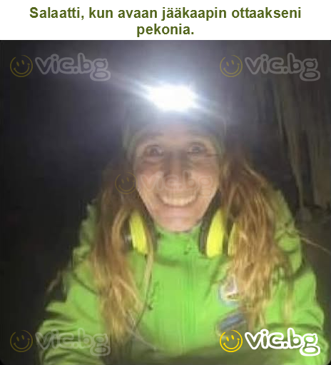 Salaatti, kun avaan jääkaapin ottaakseni pekonia.