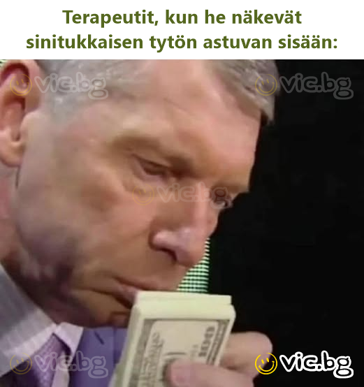 Terapeutit, kun he näkevät sinitukkaisen tytön astuvan sisään: