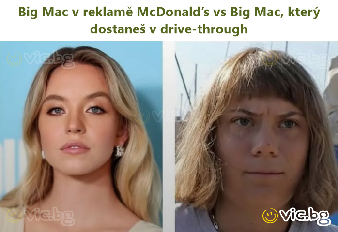 Big Mac v reklamě McDonald’s vs Big Mac, který dostaneš v drive-through