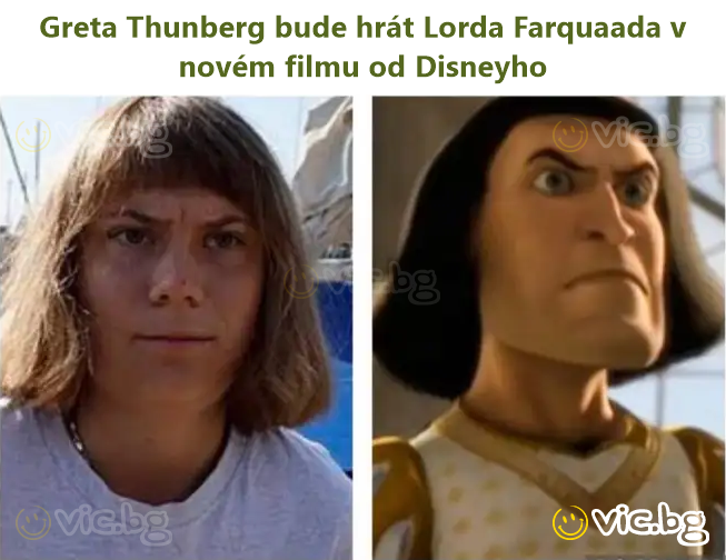 Greta Thunberg bude hrát Lorda Farquaada v novém filmu od Disneyho