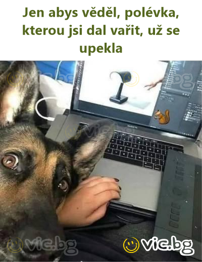 Jen abys věděl, polévka, kterou jsi dal vařit, už se upekla