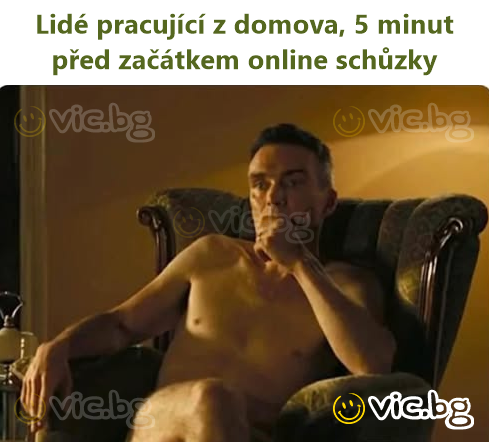 Lidé pracující z domova, 5 minut před začátkem online schůzky
