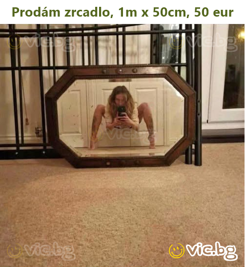 Prodám zrcadlo, 1m x 50cm, 50 eur