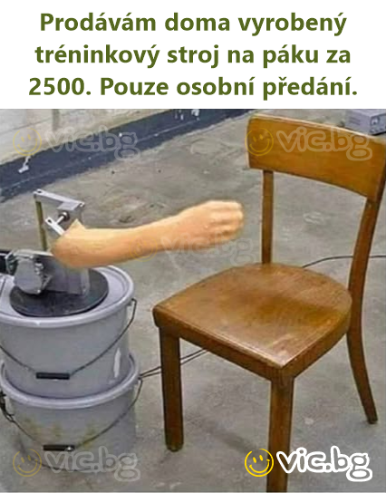Prodávám doma vyrobený tréninkový stroj na páku za 2500. Pouze osobní předání.